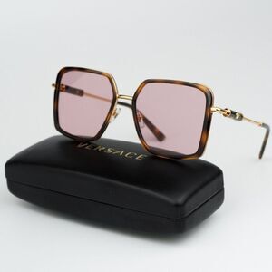 SALE! NEW Versace VE2261 100284 Havana Light Violet Square Unisex Sunglasses